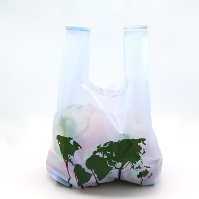 AISUN Customise Printed Direct Factory Sale 100% biologisch afbreekbaar PLA PBAT composteerbaar winkeltas voor supermarkt