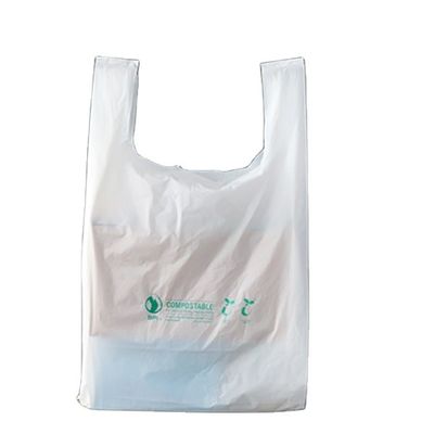 Custom logo composteerbaar biologisch afbreekbaar winkeltas T-shirt 100micron