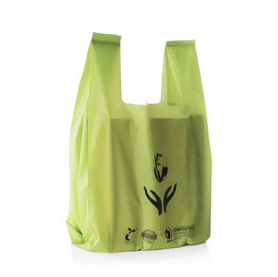 Maïsstysel gedrukte kleine compostzakken biologisch afbreekbare cellulosezakken voor take-away voedsel