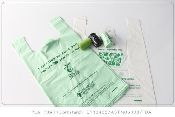 Verpakking As4736 Compostabele voedselzakken met handvaten