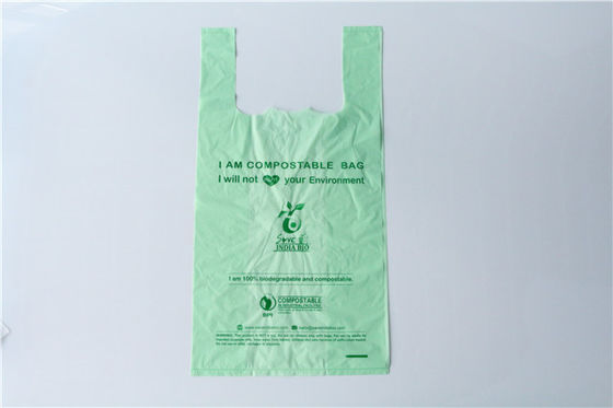 Plastic vest biologisch afbreekbaar winkelwagen composteerbare cellulosezakken volkleurend drukwerk