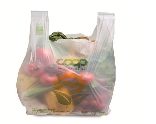 PLA Biologisch afbreekbare winkeltas composteerbaar plastic op maat