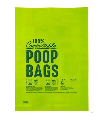 Fabriek Custom LOGO 100% biologisch afbreekbaar maïsstysel composteerbaar plastic honden poep zakken voor huisdieren