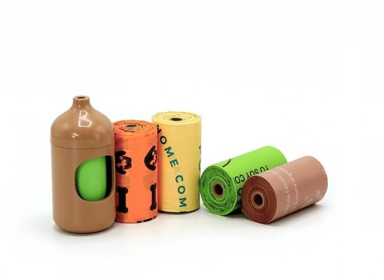 Fabriek Custom LOGO 100% biologisch afbreekbaar maïsstysel composteerbaar plastic honden poep zakken voor huisdieren