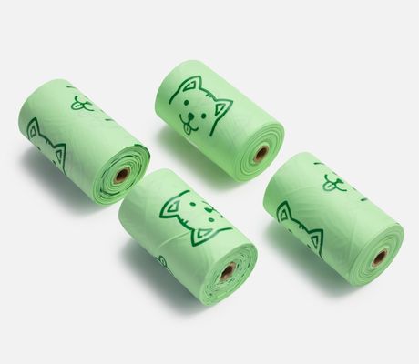 100% biologisch afbreekbaar, composteerbaar, milieuvriendelijk, lekkagebestendige poepzakken voor hond