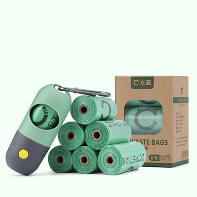 Eco-vriendelijk 100% biologisch afbreekbaar en composteerbaar Groothandel Huisdieren Poopzak Honden vuilniszakken Duurzaam OEM-logo Accepteer 15 micron BPI