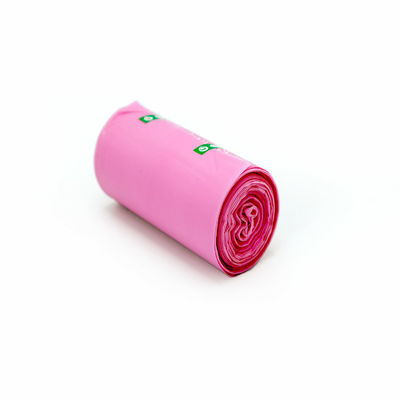 Groothandel Polyester Biologisch afbreekbaar Compostabel Dispenser Puppy afvalzak Honden poep zakken met certificaat