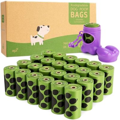 composteerbaar logo gedrukt kleurrijk huisdier hond afval vuilniszak plastic vuilniszak 100% biologisch afbreekbaar