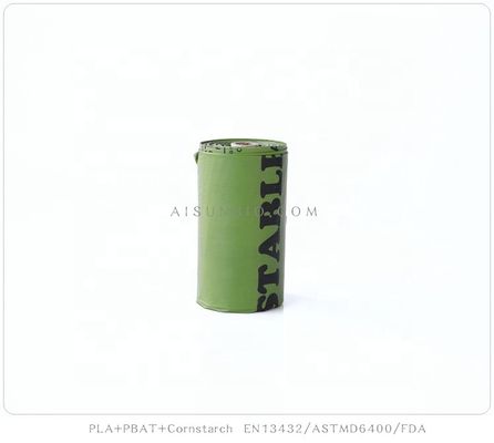 Huisdier hond poep afval zak Custom Maïs zetmeel gebaseerd op biologisch afbreekbare lavendel geurende Eco Friendly Outdoor Plastic Bag Holder 15 Micron