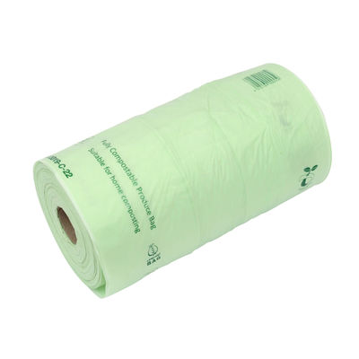 Afval composteerbare plastic vuilniszakken 13 liter groen wit plastic