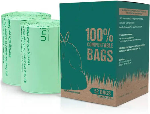 Ecocompostabele compostbakzakken voor afvalstoffen met BPI-certificaat