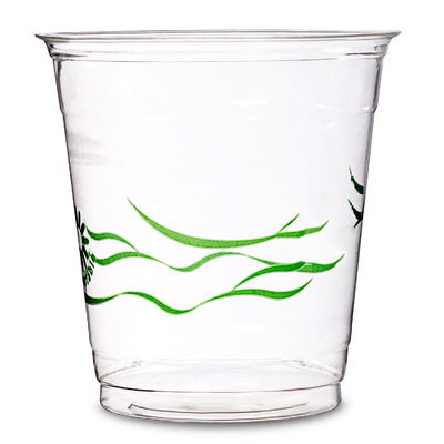 Wegwerpbare, biologisch afbreekbare PLA-bekers met deksel voor ijs, sap, koud drinken 24 oz