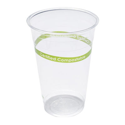 PLA Biocomposteerbare heldere bekers met deksels 16 oz Drinkmelktheebeker