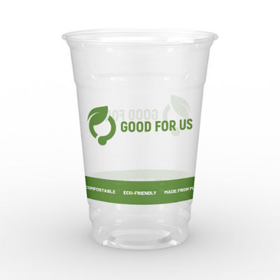 PLA Biocomposteerbare heldere bekers met deksels 16 oz Drinkmelktheebeker